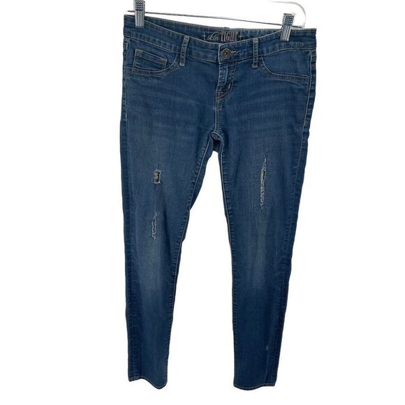 Refuge Women's Skin Tight Jeans Distressed Denim Mid Rise Skinny Blue Size 4 - Picture 1 of 11
